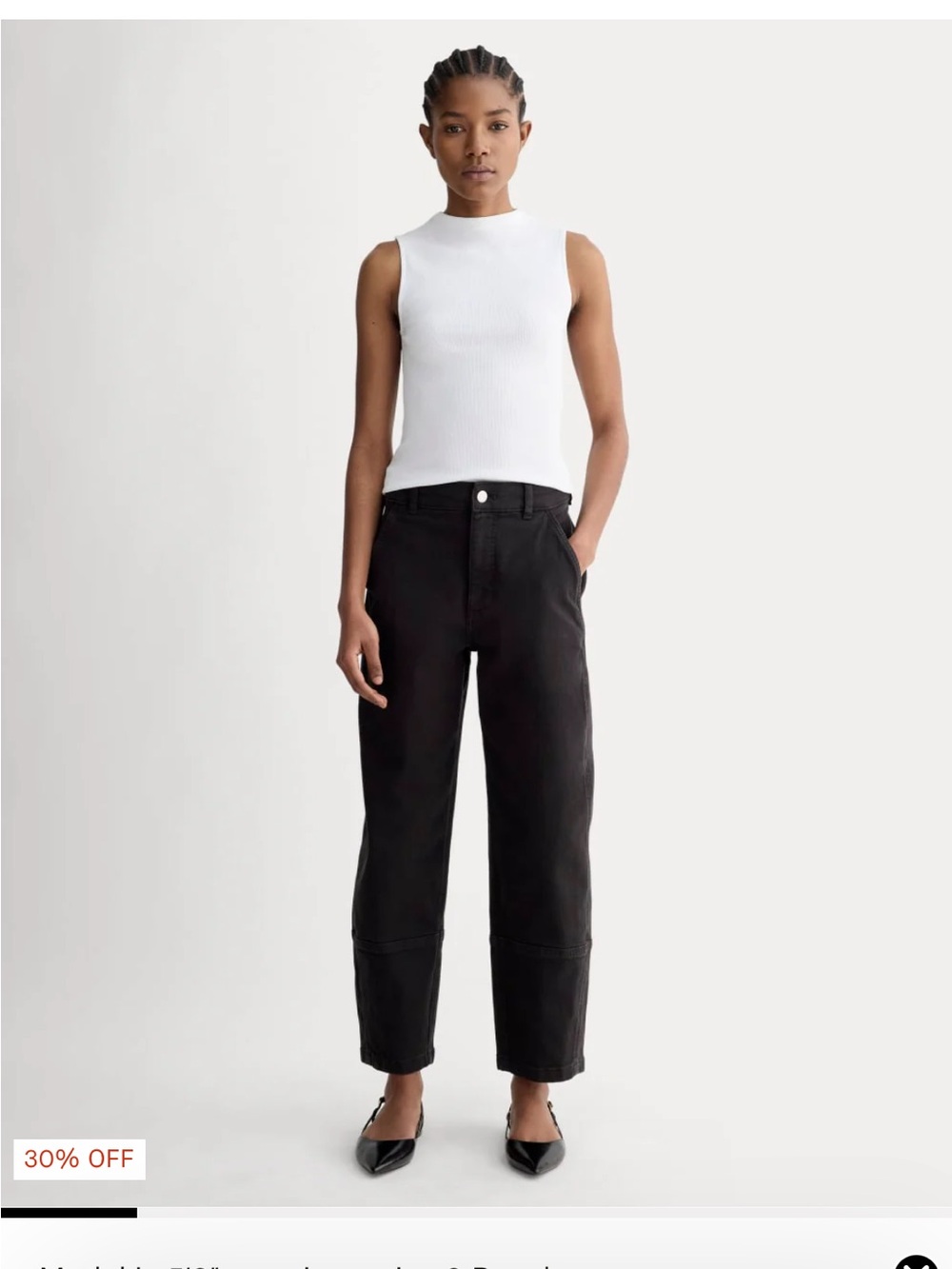 Everlane Utility Barrel Pants in Black